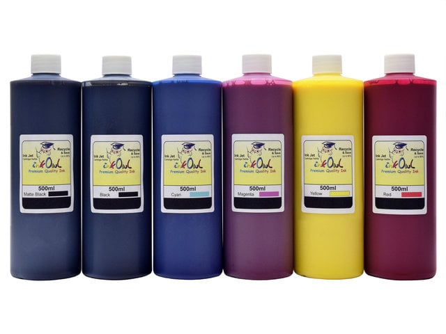 6x500ml ink to refill CANON PFI-105, PFI-106, PFI-206, PFI-304, PFI-306, PFI-704, PFI-706